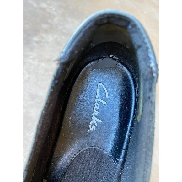 CLARKS WORK SHOE - Women - 7.5 - Black Leather - Loafers - Slip Resistant - Picture 13 of 14